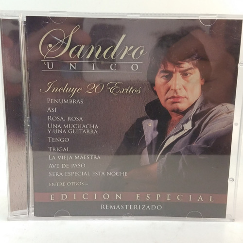 Sandro - Unico - 20 Exitos - Cd - Ex - Remasterizado 