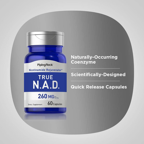 Piping Rock True N.a.d. 260 Mg Rejuvenecedor 60 Cápsulas