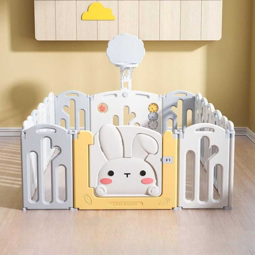 Corralito Infantil Plegable Rabbit 1.80x1.50 Mts Y Alfombra