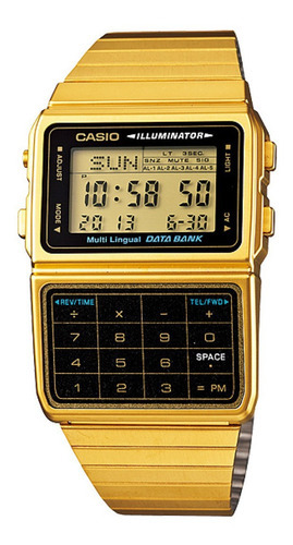 Casio Reloj Databank Dorado Dbc-611g-1df