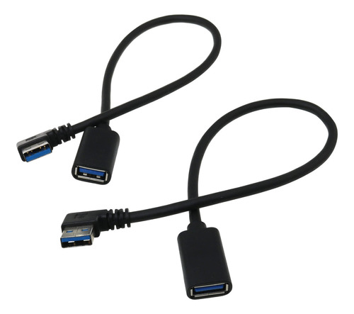 Bairong 2pcs Corto Superspeed Usb 3.0 Macho A Hembra Cable D