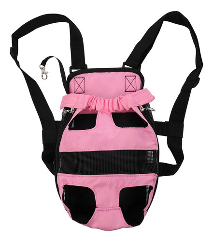 Mochila Cangurera Transportadora Perros Gato Mascota Rosa S