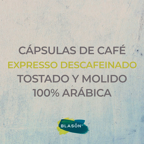 Cápsulas de Café Espresso Descafeinado 55g
