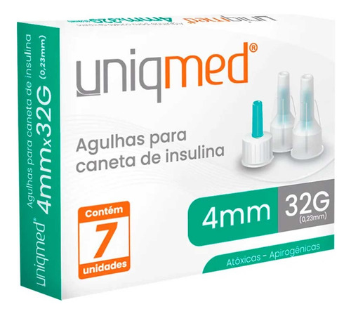Agulha Para Caneta De Insulina 4mm 32g Uniqmed - Caixa 7un