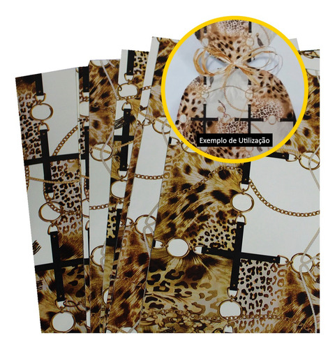 Sacos Para Presente Embrulho 30x45 Animal Print Com 50