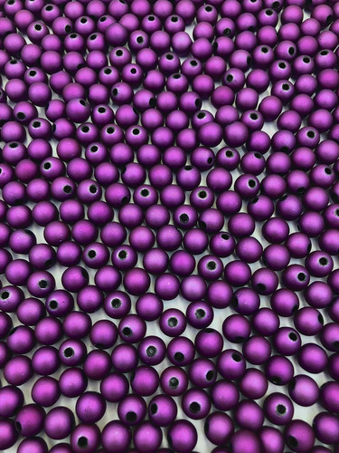 Bola Emborrachada Roxo Metalizado 8mm 100gramas +-360 Peças Diâmetro 8 mm