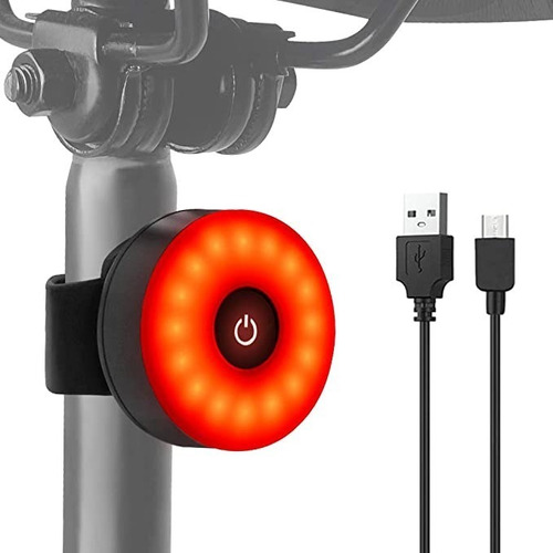 Luz Trasera Impermeable Recargable Por Usb Para Bicicleta 