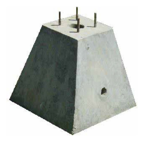 Base De Concreto Piramidal 30cmx80cmx80cm