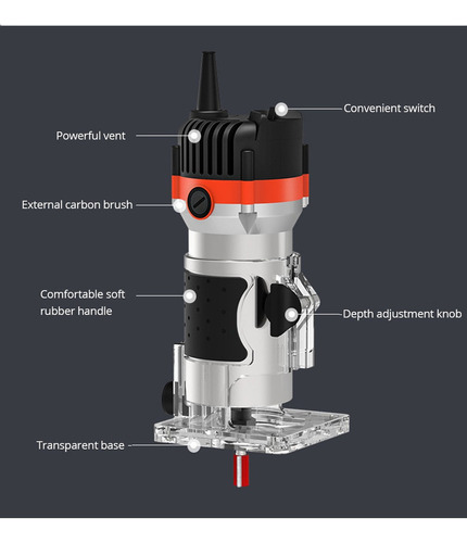. Cortador Portátil Elétrico Roteador Laminador De Madeira.