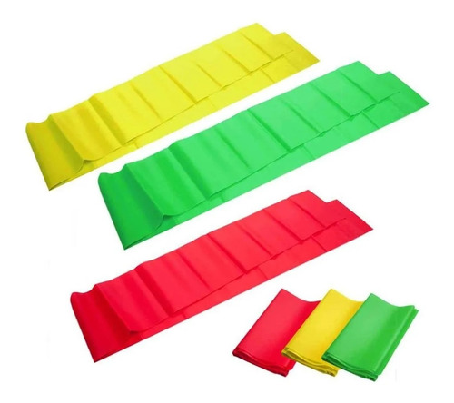 Kit Thera Band Faixa Elástica Pilates Ginástica Treino
