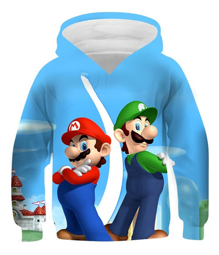 Polera Manga Larga Mario Bros (diseño Único-única Variedad)