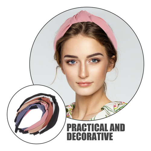 Diadema Con Nudo Ancho, 6 Unidades, Diadema Decorativa Anuda