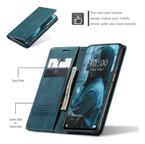 Funda De Piel Tipo Cartera Para Teléfono Xiaomi Poco M5s