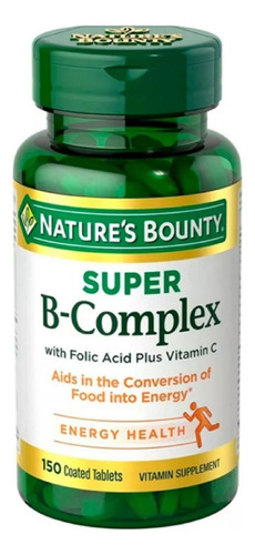 Suplemento En Tabletas Nature's Bounty Vitaminas Súper Complejo B En Pote De 189cc 150 Un