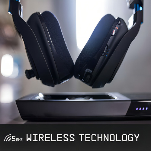 Fones de ouvido sem fio Astro Gaming A50 Dolby Ps4+ Pc, cor preto/azul, a cor da luz não conta