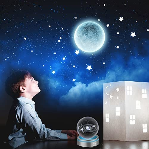 Bola De Cristal Del Sistema Solar 3d Ifolaina 3.15 Con Led C