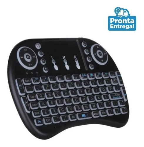 Mini Controle Teclado Wirelles Sem Fio Smart Tv Led Usb