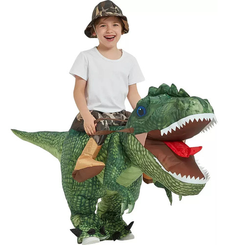 Disfraz De Dinosaurio Inflable Divertido De Mgg Para Niño Y