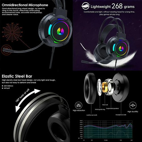 Auriculares Estéreo Envolventes 7.1 Para Juegos De Computado