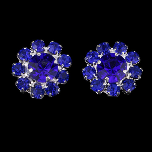 10 Piezas Flores Flatback Botones De Espalda Plana Azul