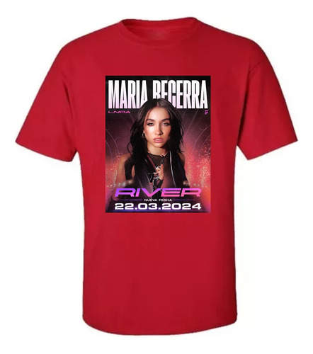 Remera María Becerra - Manga Corta Unisex - 22 Y 23 De Marzo