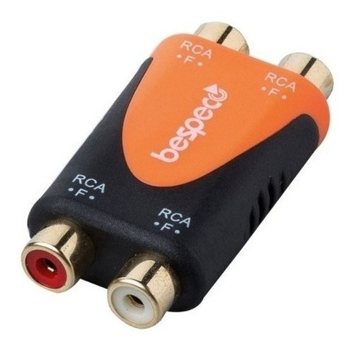 Ficha Adaptador 2 Rca Hembra A 2 Rca Hembra Bespeco Slad340