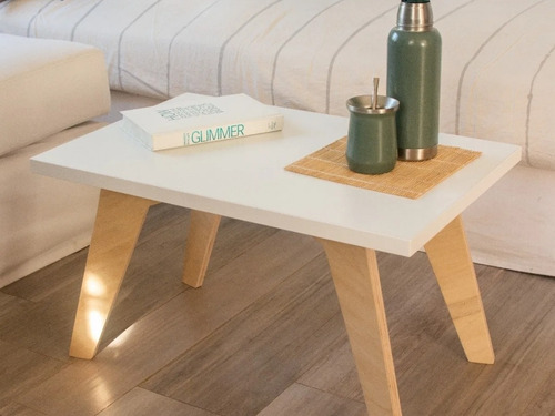 Imagen 2 de 3 de Mesa De Centro Estilo Nórdico Blanco