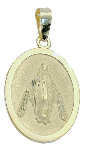 Medalla La Milagrosa 2.5 Cm Gd Virgen Inm Concepción Oro 10k