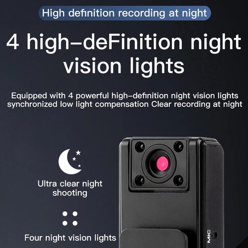 Cámara Mini 1080p Portátil Con Visión Nocturna Y Rotación