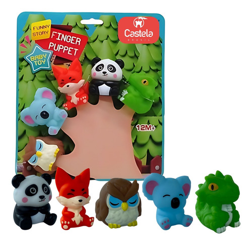 Dedoche De Borracha Infantil Animais - Castela