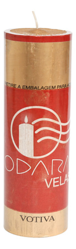 Kit 06 Velas Votiva 7 Dias Dourada 260gr Exú Do Ouro Odara