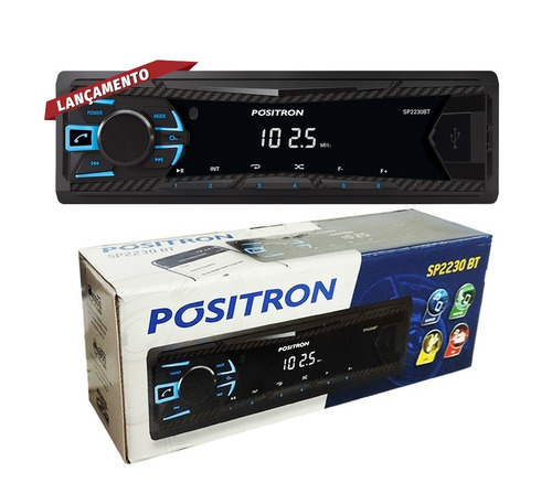 Mp3 Player Positron Sp2230 Bt Slim Bluetooth Viva Voz Usb