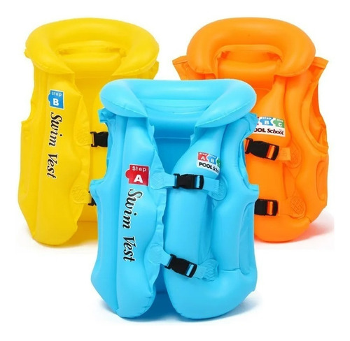 Chaleco Seguridad Inflable Flotador Niños Salvavidas Talla L