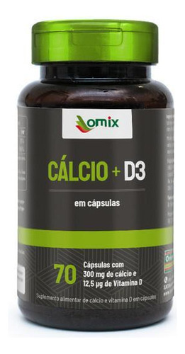 Cálcio + D3 - 70 Cápsulas