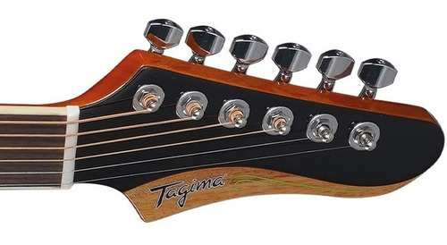 Guitarra electroacústica Tagima Swell Eq Bk Black Teq-10 Material madera de chhlik, 20T, C 25.5, R 14 Orientación a la derecha