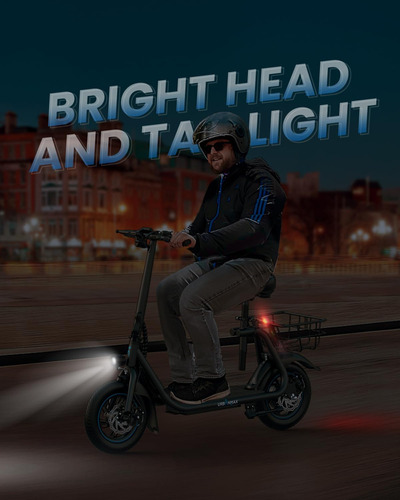 C1/c1 Pro Scooter Eléctrico Con Asiento Motor Potente De 450