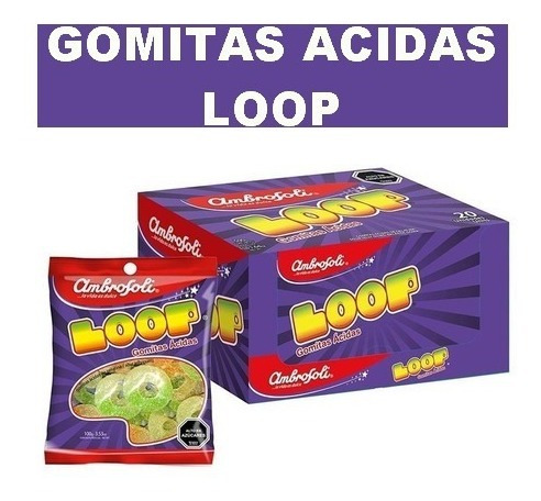 Gomitas Acidas Loop Caja De 20 Unidades