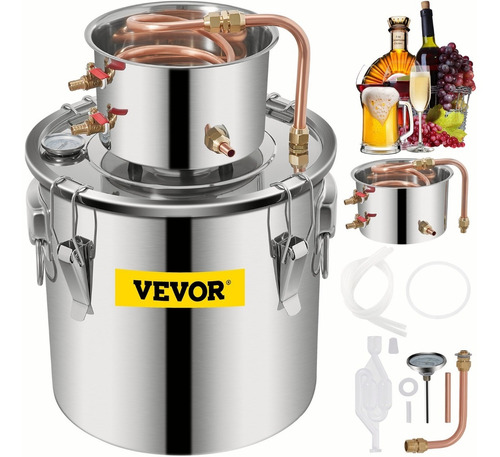 Vevor Destilador De Agua Y Alcohol 5gal/ 21l Con Termómetro
