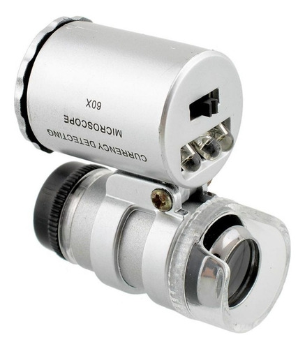 Mini Lupa 3 Pilas Microscopio Joyería 60x Aumento Luz Led