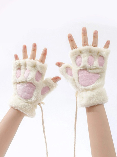 Guantes Mitones De Peluche, Patitas De Gato. Anime Cosplay