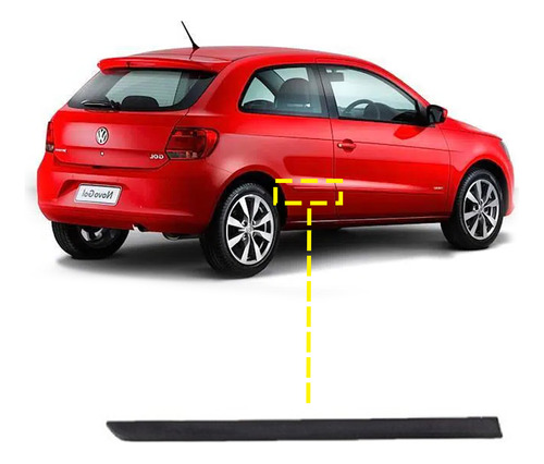 Moldura Puerta Trasera Gol Trend 2013 2014 3 Puertas Derecha