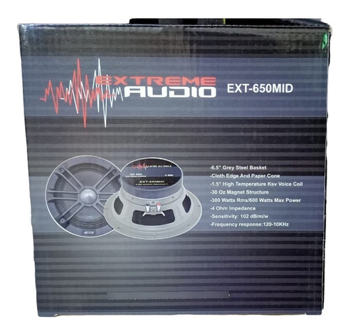 Medios Extreme Audio 6.5 Pulgadas Max 600w Rejilla Original