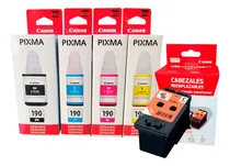 Comprar Juego De Tintas Canon 190 + Cabezal Color Ch-1 G2100 G3100