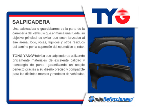 Par Juego Salpicadera Toyota Yaris 2017 - 2018 5p S/hoyo Qwe
