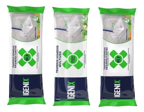 Traperos Humedos Multiuso Igenix - Pack X3 -