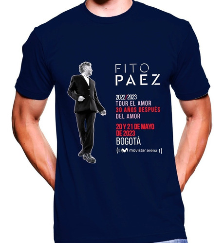 Camiseta Premium Rock Estampada Fito Paez Bogota 2023