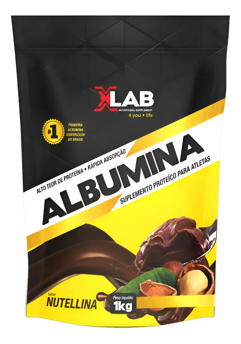 Albumina Xlab (1kg) - Albumina De Alto Valor - Clara De Ovo Albumina Nutelina