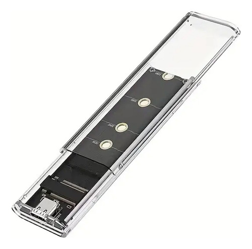 Cofre Ssd M.2 Usb C A Usb 3.1 Case Pcie Nvme 10gbp Acrílico