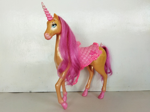 Barbie Unicornio Caballo Rosa Montura Crin 40 Cm