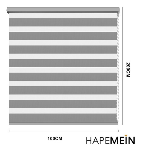 Persiana Doble Capa Zebra 100x200 Cm Enrollable